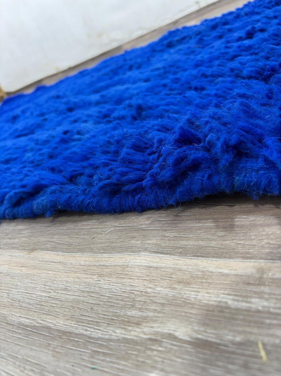 Traditioneller handgeknüpfter blauer Berberteppich 100/300 – Teppiche & Läufer, Wool (photo 6 of 10)