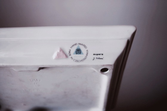 Image 1 of Surrealist porcelain wall plaque, Royal Dux, Czechoslovakia 1980s