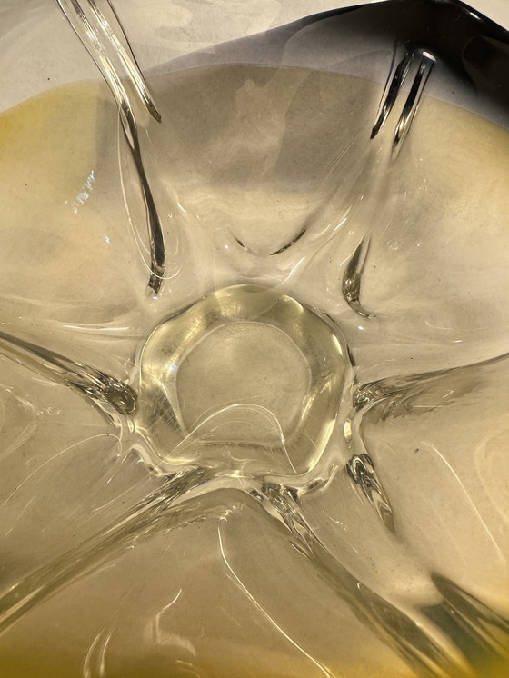 Image 1 of Signed studio glass bowl - Max Verboeket for Kristalunie Maastricht