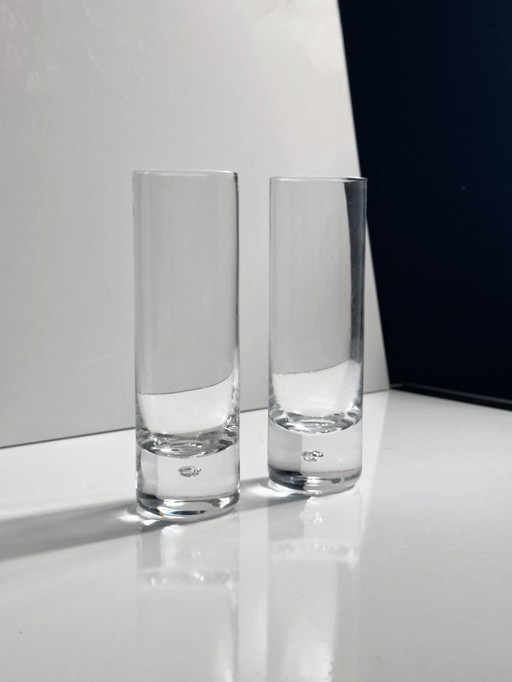 6 bicchieri da bere vintage Arnolfo di Cambio Sergio Asti Bubble Long Drink Italia anni '70 '60 Cristallo Brutalista