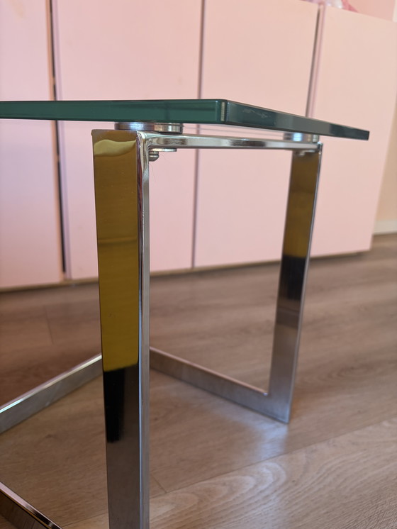 Image 1 of Gebra 80s side table glass chrome