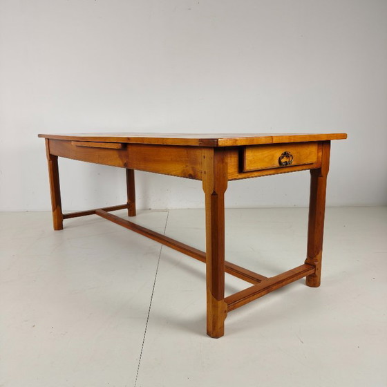 Image 1 of French farmhouse table from the late 19th century – fully restored