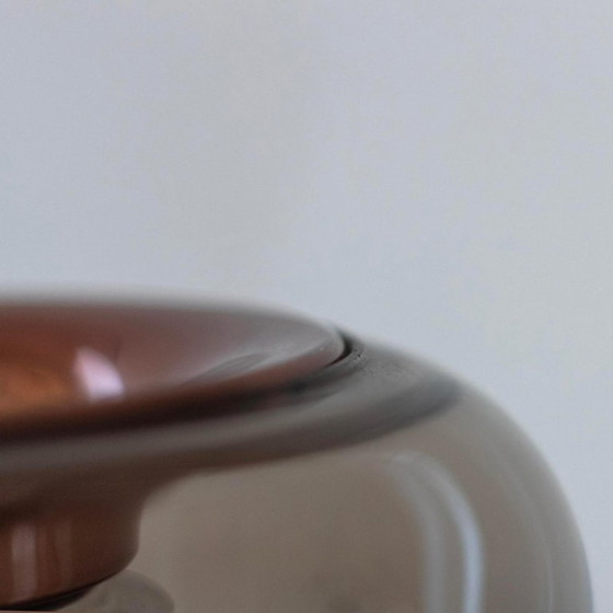 Image 1 of 1x Colgante de diseño italiano de cristal ahumado y bronce