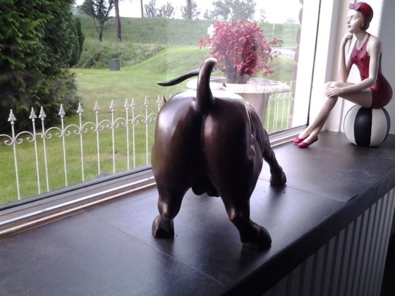 Image 1 of Statua in bronzo del toro che carica Wall Street