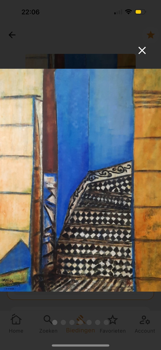 Image 1 of Maya wildfire - large work - acrylic painting - 100x140 cm Morocco