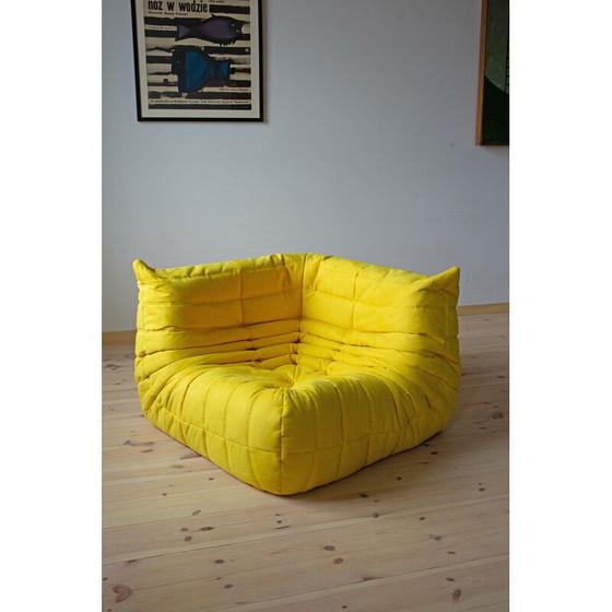 Image 1 of Togo vintage living room set in yellow microfiber by Michel Ducaroy for Ligne Roset, France 1970