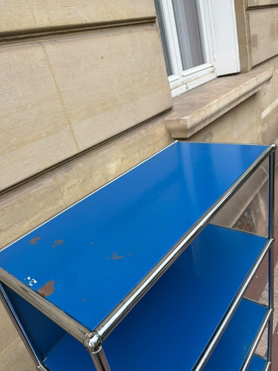 USM Haller Gentiaanblauw 1e Generatie Boekenkast, Boekenkasten, Metaal, Modern (foto 9 van 13)