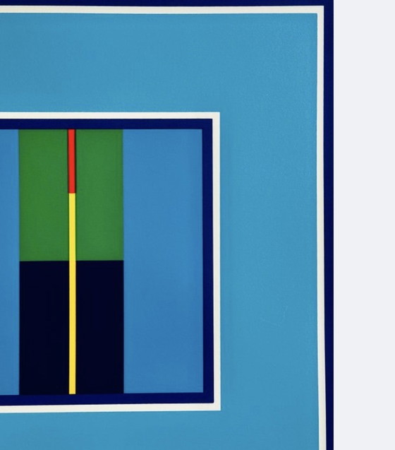 Image 1 of Léon Wuidar ( 1938 ) rare constructivist silkscreen from 1986