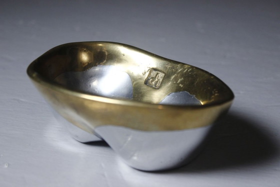Image 1 of David Marshall Art3 - Messing en aluminium opbergbak, ontwerp uit de jaren 80