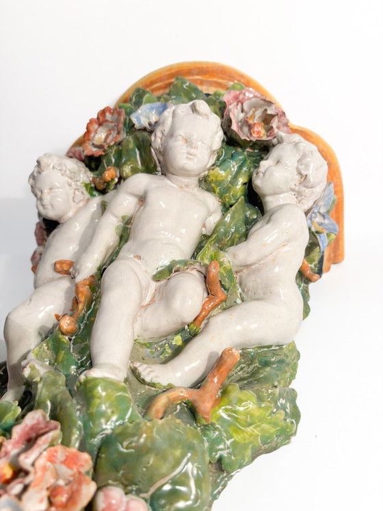Étagère attribuée à Minghetti Ceramics, fabriquée et peinte à la main dans les années 1800. – Objets déco (photo 6 of 13)