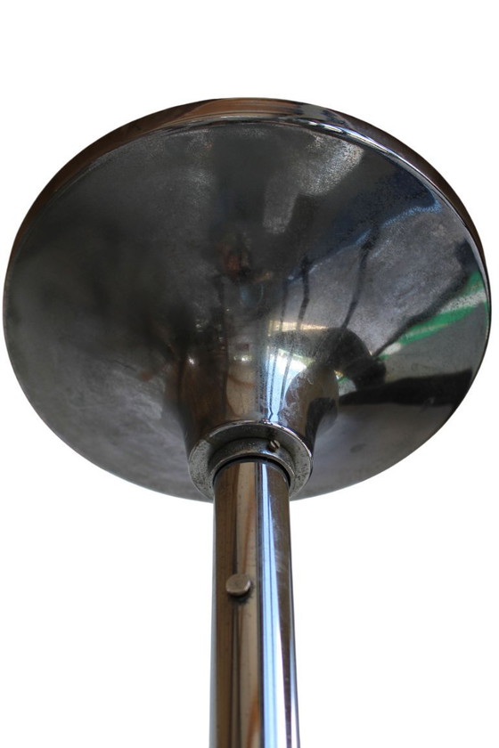 Image 1 of Gaetano Sciolari Attr. Vierarmiger Muranoglas-Chrom-Kronleuchter, 1970er Jahre