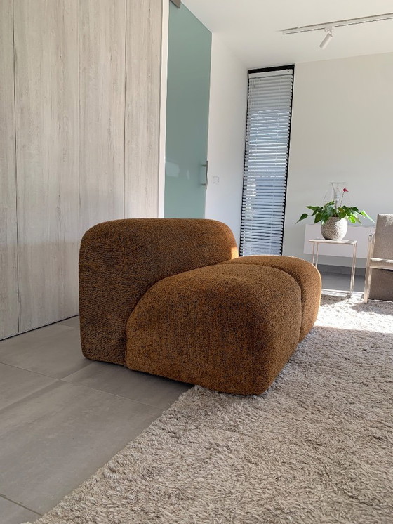 Image 1 of Divano lounge scultoreo - Unica in bouclé kiwi (2 posti, 140 cm)