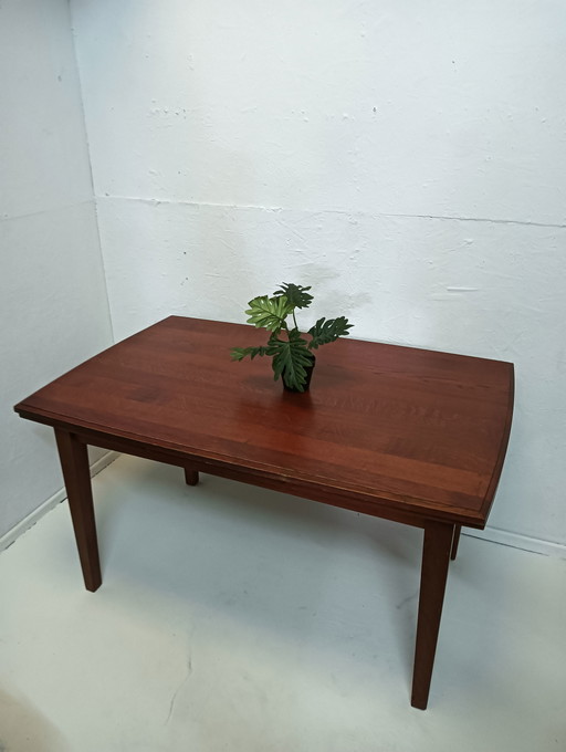Vintage solid extendable dining table