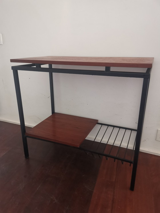 Image 1 of Vintage Wood and Metal Console