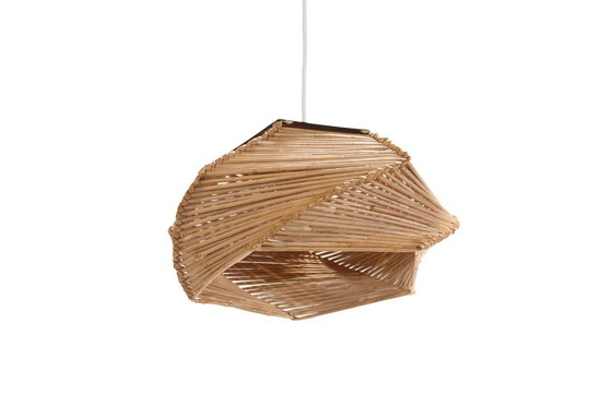Image 1 of Vintage hanglamp gemaakt van gedraaid papier uit de jaren 60