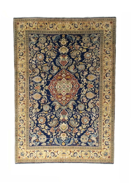 Alfombra oriental de corcho Qom anudada a mano - 306 x 214 cm