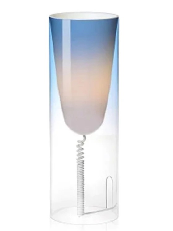 Kartell Toobe Cylindrical Large Acrylic Striking Blue Lamps – Floor lights, Plastic, Plexiglass (photo 5 of 5)
