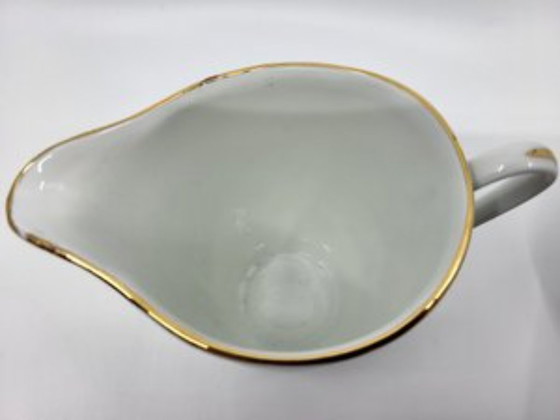 Image 1 of Servizio da tè in porcellana stile impero decorato in oro zecchino Francia Set di 15 pezzi