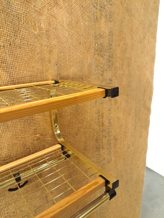 Image 1 of Porte-manteau Habo de Suède, couleur or et bois, n° 15