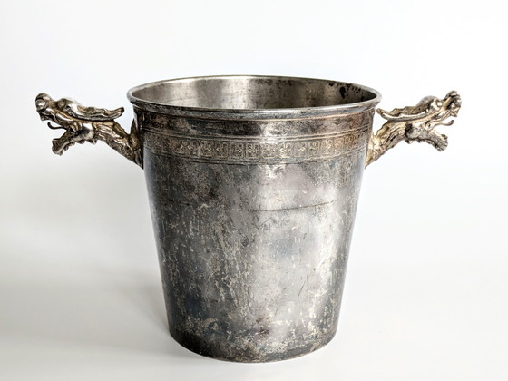 Image 1 of Champagne Cooler | Silver Plate Ice Bucket | Vintage