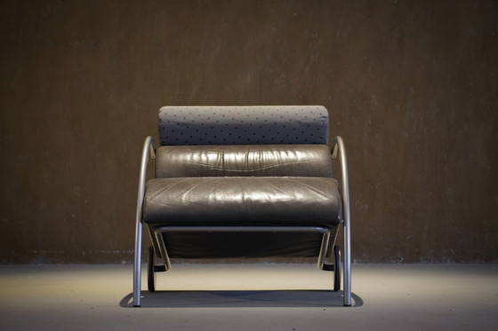 Image 1 of Vintage COR Zyklus Loungestoel en Ottoman van Peter Maly, Duitsland jaren 1980