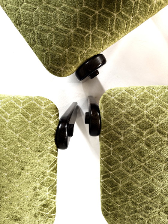 Image 1 of Set di 8 sedie da pranzo brutaliste anni '80