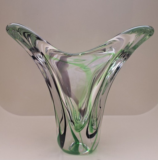 Superbe vase en cristal vintage - Max Verboeket - Kristalunie Maastricht