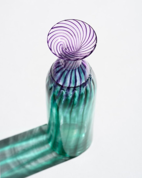 Image 1 of Curated Studio Art Glass Duo German Exhibition Pieces Signed by Artisans 80s-90s