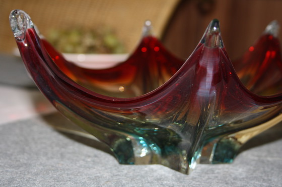 Image 1 of Murano glass bowl - ca. 1970 - Handmade - 25 x 11 cm