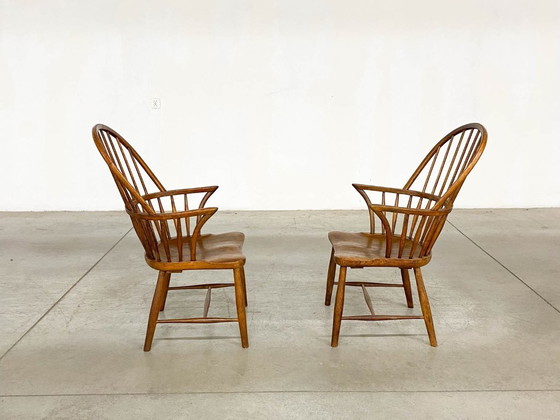 Image 1 of Sedie da pranzo Windsor modello CH 18A di Frits Henningsen per Carl Hansen & Son