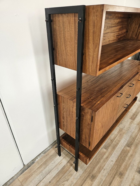 Image 1 of Anrichte aus Teakholz mit Eisenstruktur, 1960