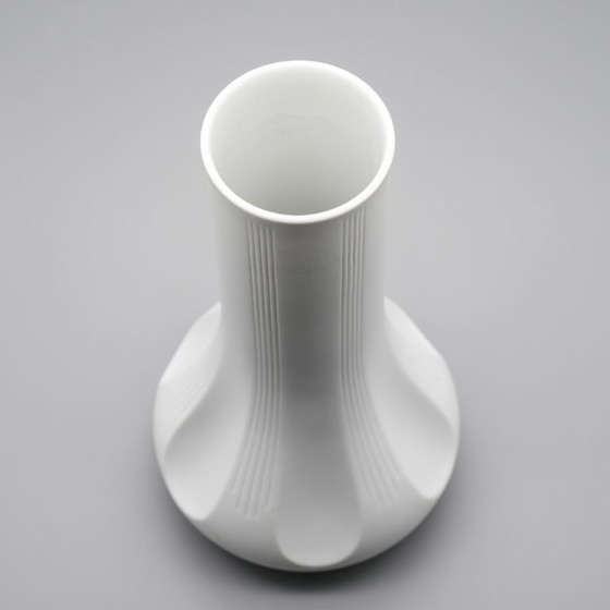 Image 1 of ARCHAIS Vasen-Duo Heinrich Fuchs Hutschenreuther 60er–70er Jahre Op-Art Biskuitporzellan