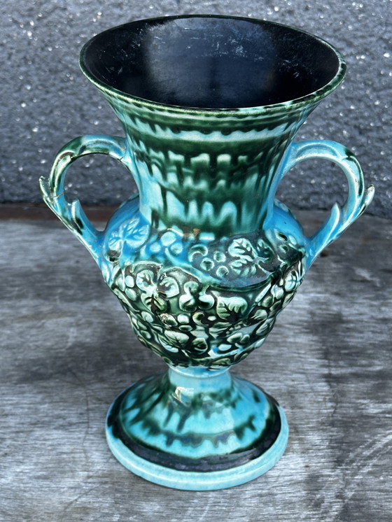 Image 1 of Vase Turquoise céramique Vintage 70’s - Keramik West Germany H 20 cm