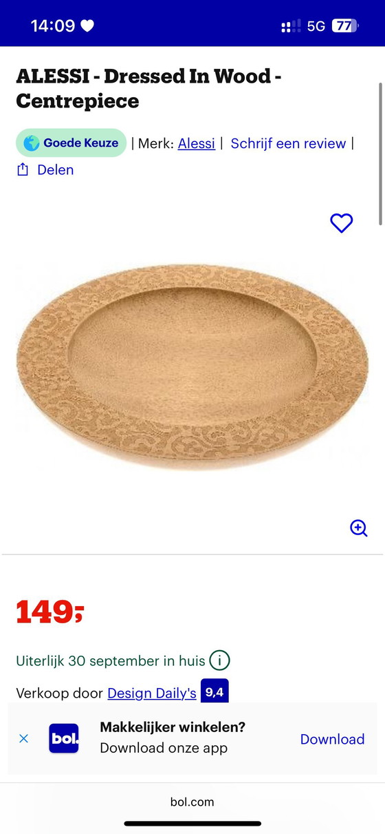 Image 1 of Alessi Vestito di legno Marcel Wanders