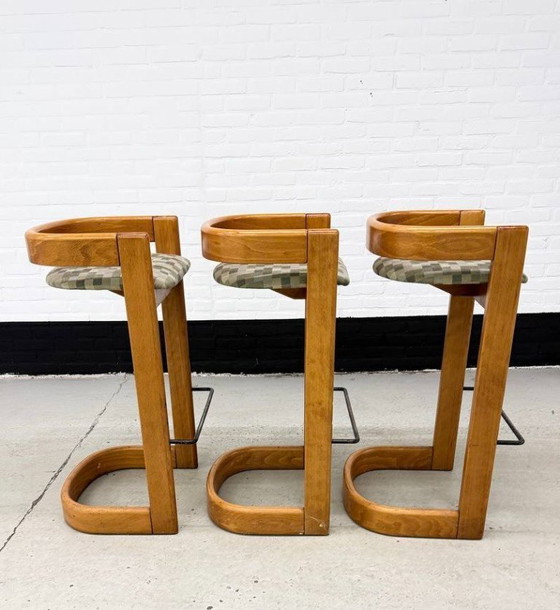 Image 1 of 3 vintage Willy Rizzo stijl barkrukken