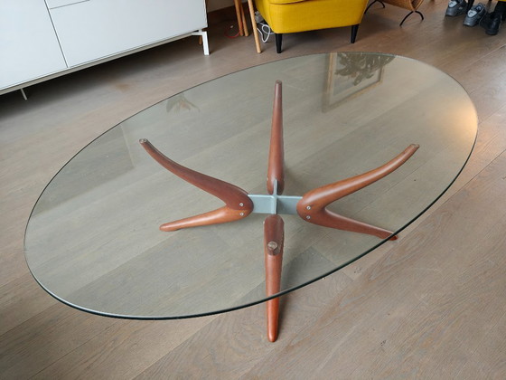 Image 1 of Porada Denuo Salontafel – Italiaans Design – Massief Hout & Glas