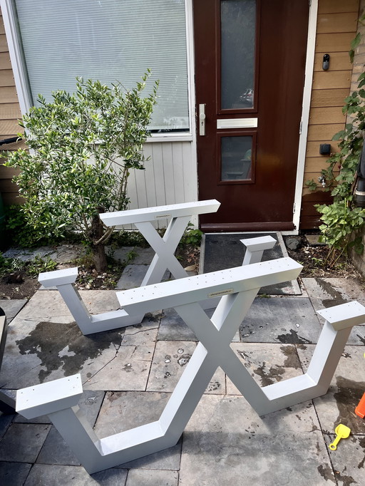 Picnic table base lightweight aluminum