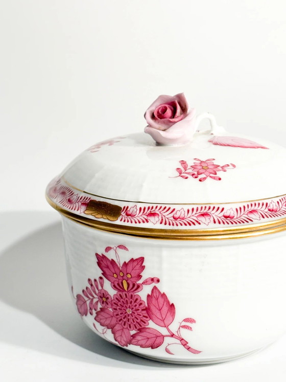Zuccheriera in Porcellana Herend Apponyi Pink anni '50 – Stoviglie (photo 3 of 10)
