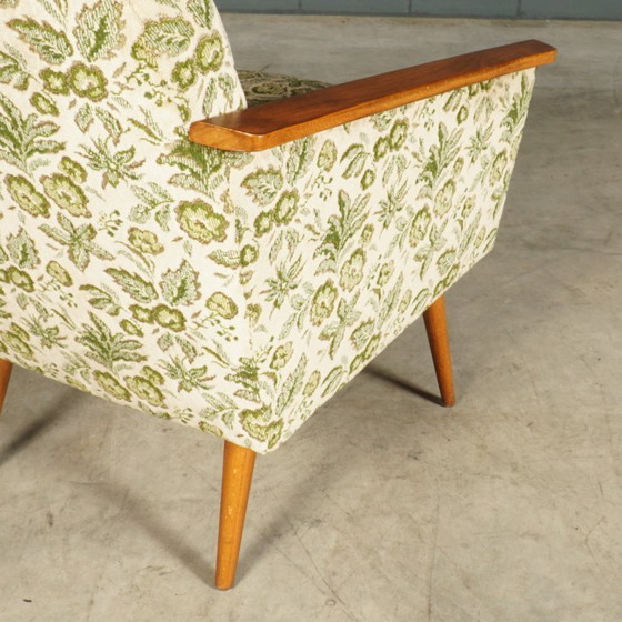 Image 1 of Poltrone da club vintage – motivo a foglie in velluto – anni '60