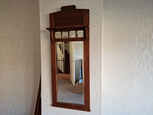 espejo de roble vintage