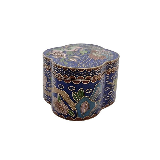 Vintage cloisonné sieradendoosje
