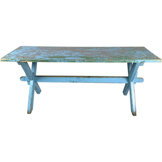 Image 1 of Vintage Solid All-wood Table with Original Patina, 1910s 