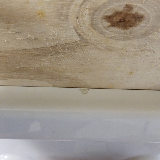 Image 1 of Appendiabiti da parete arancione vintage/spaziale con specchio (anni '70) appendiabiti in plastica e specchio