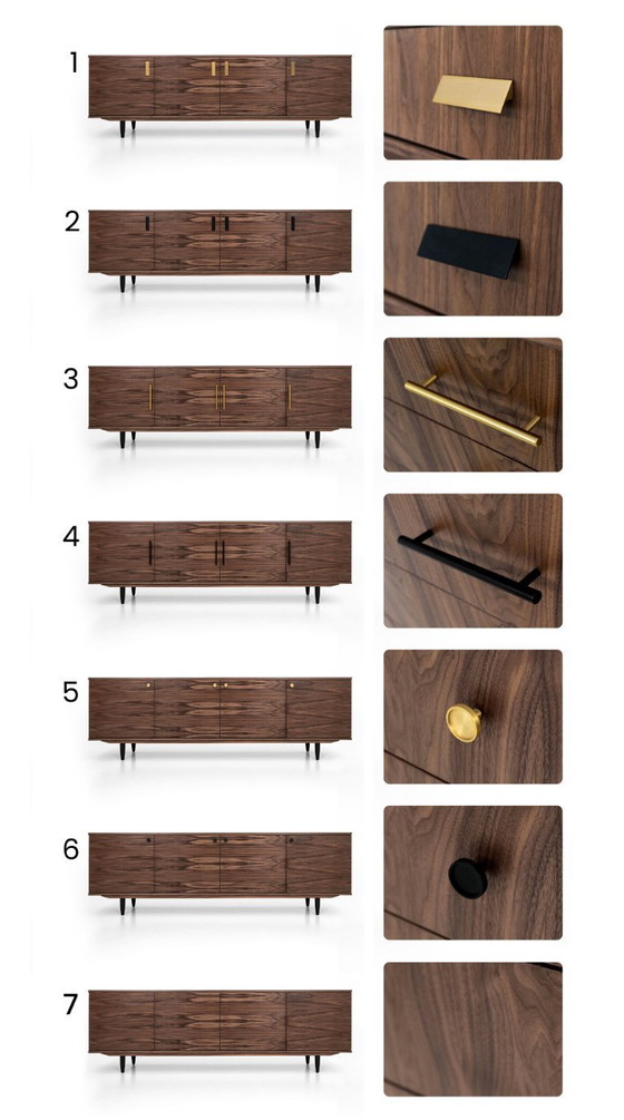 Image 1 of Walnoten dressoir O-S08 vier deuren