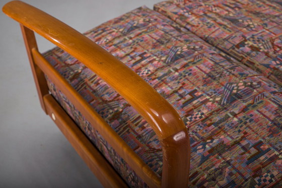 Image 1 of  Vintage Cherrywood and Wool Daybed from Knoll Antimott, 1950s-1960s