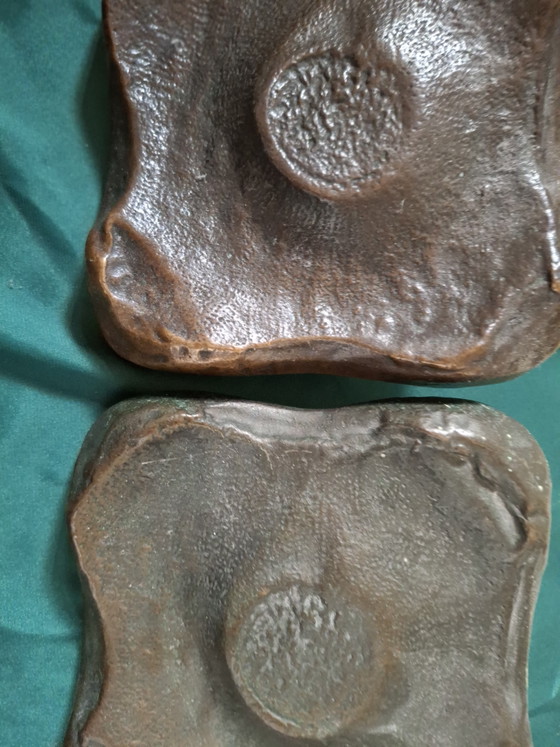 Image 1 of Pomello della porta in bronzo ottone stile brutalista alpino