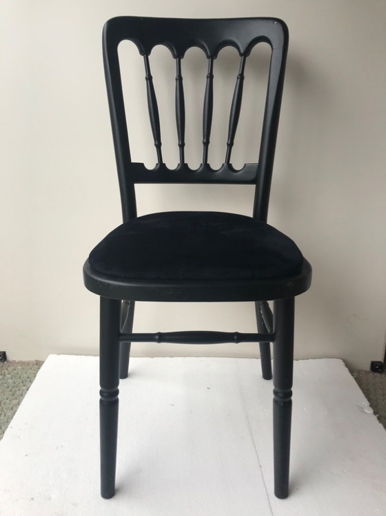Sedia Napoleone III in Legno Massello – Sedie da pranzo, Wood, Velvet (photo 2 of 5)