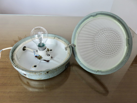 Image 1 of Authentique Applique "Holophane" Usine, Industrie, Déco Loft, France, 1960