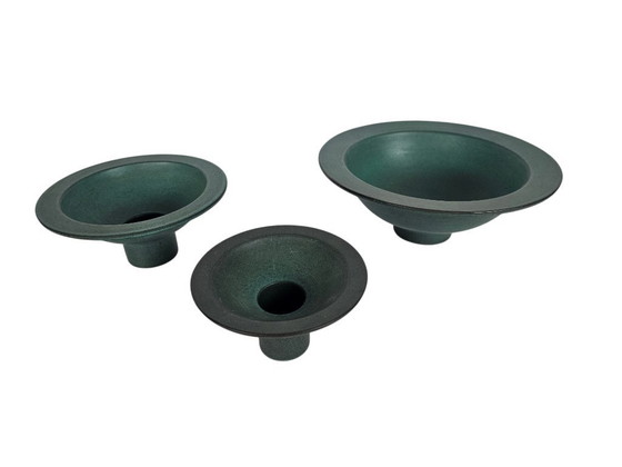 Image 1 of Cor Unum - Theo Potmeer/Bart Reeser - set vaso/candelabro - anni '80