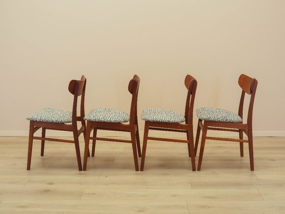 Image 1 of Set of four teak chairs, Danish design, 1970s, made in Denmark